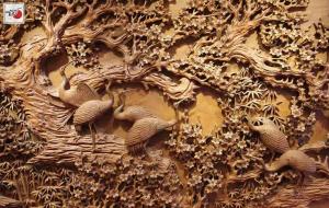 Tranh gỗ mỹ nghệ Mai Hạc – Mai Điểu