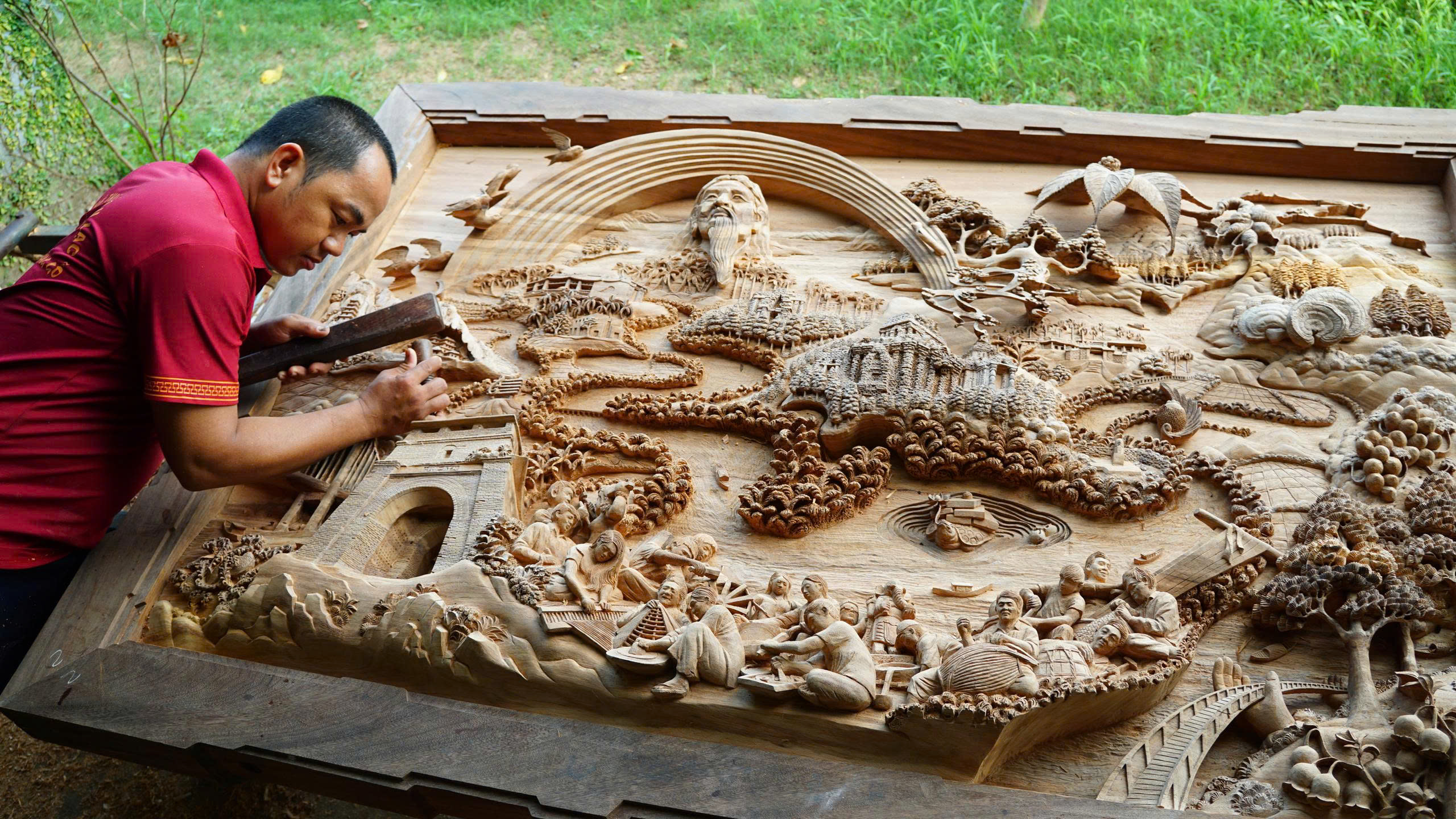 tranh go treo phong khach sieu pham 2026